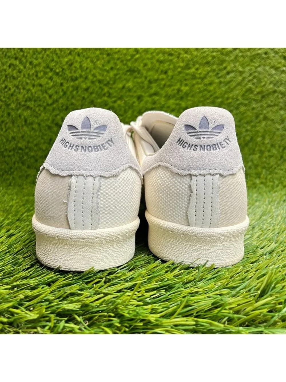 Adidas Campus Highsnobiety Mens Size 13 Off White Gray Athletic Shoes Sneakers